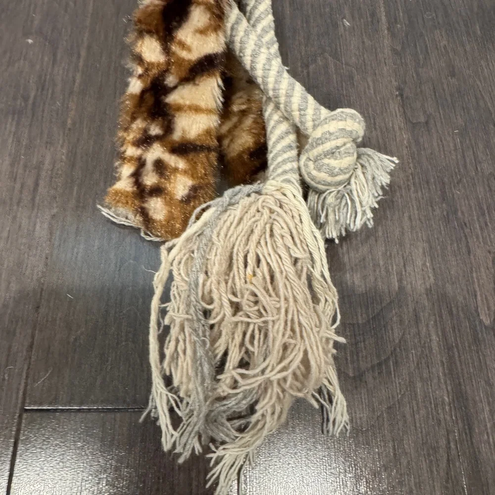 Leopard Print Pull Rope Dog Toy